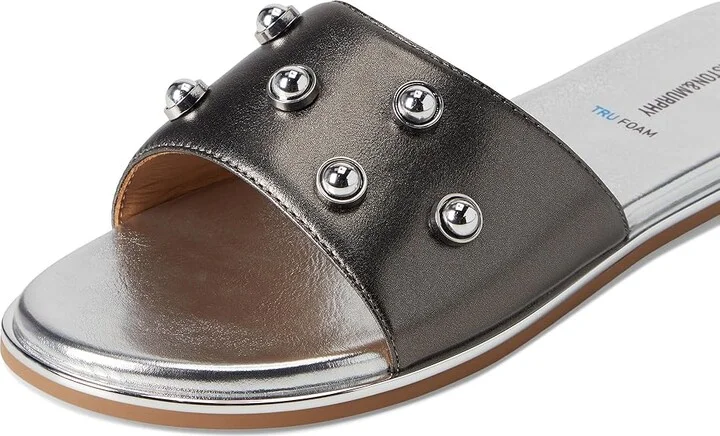 Johnston & Murphy Shayla Embellished Slide Women's Sandals Pewter : 7 M, Leather - Image 7