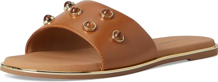 Johnston & Murphy Shayla Embellished Slide Women's Sandals Tan : 8 M, Leather - Image 5