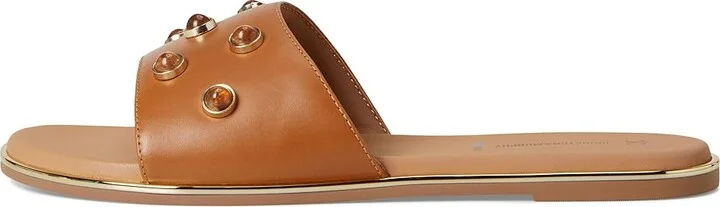 Johnston & Murphy Shayla Embellished Slide Women's Sandals Tan : 8 M, Leather - Image 6