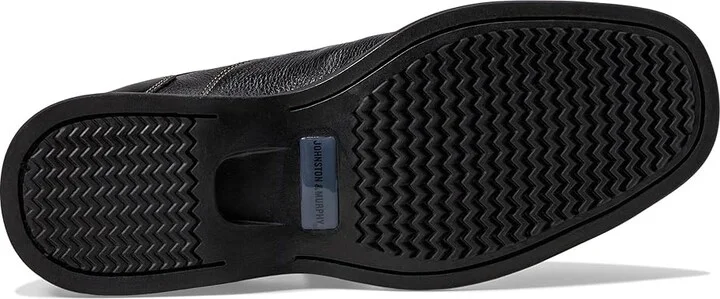Johnston & Murphy Shuler Causal Dress Bike Toe Oxford Men's Plain Toe Shoes Black Tumbled Grain : 8.5 M (D), Leather - Image 4