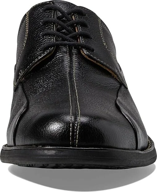 Johnston & Murphy Shuler Causal Dress Bike Toe Oxford Men's Plain Toe Shoes Black Tumbled Grain : 8.5 M (D), Leather - Image 6
