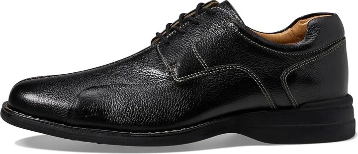 Johnston & Murphy Shuler Causal Dress Bike Toe Oxford Men's Plain Toe Shoes Black Tumbled Grain : 8.5 M (D), Leather - Image 7