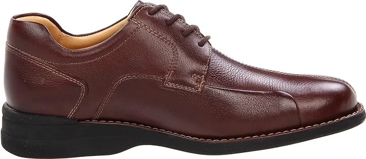 Johnston & Murphy Shuler Causal Dress Bike Toe Oxford Men's Plain Toe Shoes Dark Brown : 8.5 M (D), Leather - Image 8