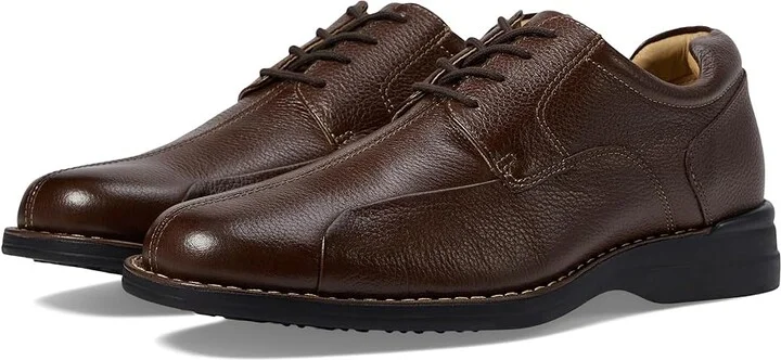 Johnston & Murphy Shuler Causal Dress Bike Toe Oxford Men's Plain Toe Shoes Dark Brown : 8.5 M (D), Leather