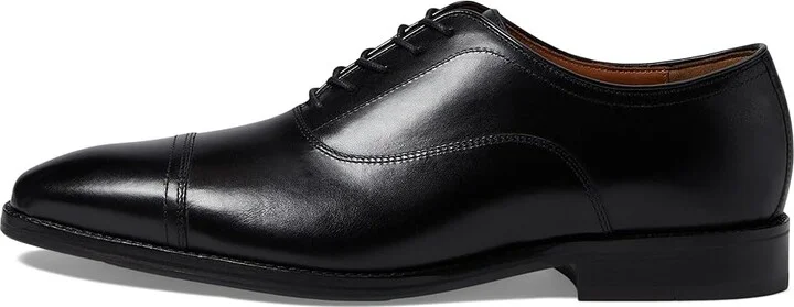 Johnston & Murphy Sullivan Cap Toe Men's Lace Up Wing Tip Shoes Black Italian Calfskin : 10 M (D), Leather/Rubber - Image 6