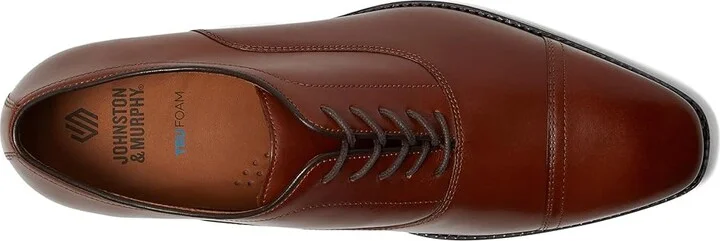 Johnston & Murphy Sullivan Cap Toe Men's Lace Up Wing Tip Shoes Tan Italian Calfskin : 11 M (D), Leather/Rubber - Image 2