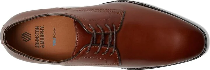 Johnston & Murphy Sullivan Plain Toe Men's Lace Up Wing Tip Shoes Tan Italian Calfskin : 8 M (D), Leather - Image 2