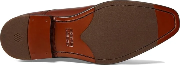 Johnston & Murphy Sullivan Plain Toe Men's Lace Up Wing Tip Shoes Tan Italian Calfskin : 8 M (D), Leather - Image 3