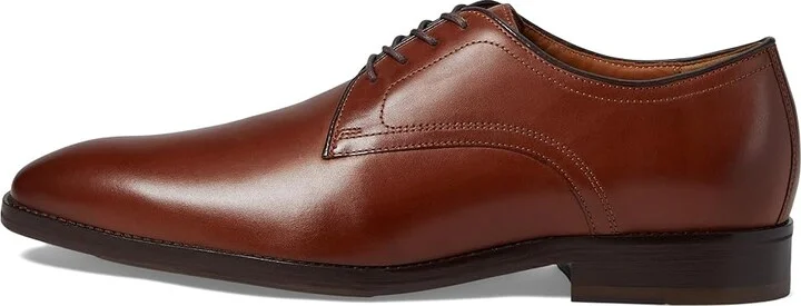 Johnston & Murphy Sullivan Plain Toe Men's Lace Up Wing Tip Shoes Tan Italian Calfskin : 8 M (D), Leather - Image 6