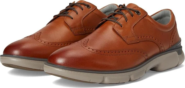 Johnston & Murphy Tanner Wingtip Men's Lace Up Wing Tip Shoes Tan : 9.5 M (D), Leather