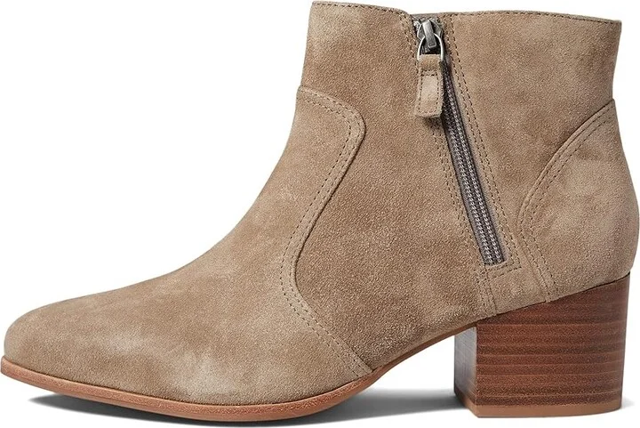 Johnston & Murphy Trista Double Zip Bootie Women's Shoes Taupe Suede : 6 M - Image 5