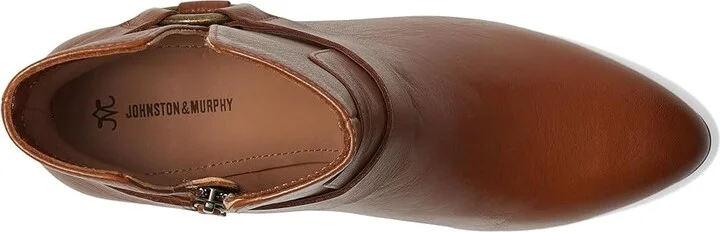 Johnston & Murphy Trista Harness Bootie Women's Boots Cognac Calfskin : 9 M, Leather/Microfiber/Rubber - Image 2