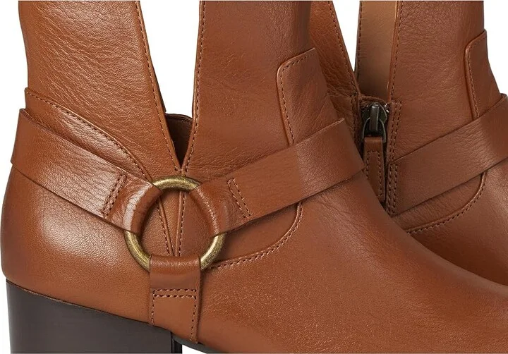 Johnston & Murphy Trista Harness Bootie Women's Boots Cognac Calfskin : 9 M, Leather/Microfiber/Rubber - Image 7
