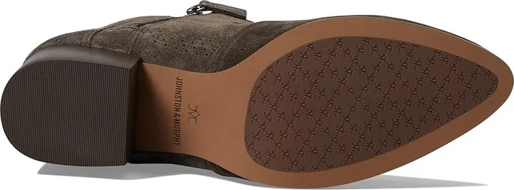 Johnston & Murphy Trista Perfed Double Zip Bootie Women's Boots Dark Gray Suede : 6.5 M - Image 2