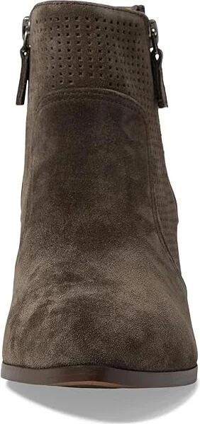 Johnston & Murphy Trista Perfed Double Zip Bootie Women's Boots Dark Gray Suede : 6.5 M - Image 4