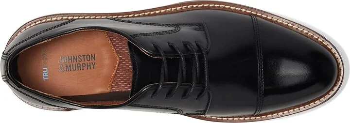 Johnston & Murphy Upton Cap Toe Men's Lace-up Boots Black Full Grain : 8 M (D), Leather - Image 2