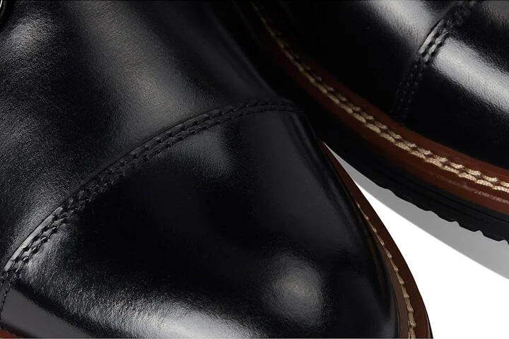 Johnston & Murphy Upton Cap Toe Men's Lace-up Boots Black Full Grain : 8 M (D), Leather - Image 7