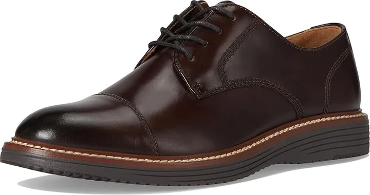 Johnston & Murphy Upton Cap Toe Men's Lace-up Boots Mahogany Full Grain : 10.5 W (EE), Leather - Image 5