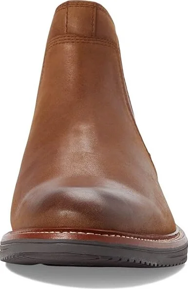 Johnston & Murphy Upton Chelsea Men's Shoes Brown Oiled Full Grain : 9.5 M (D), Leather - Image 2