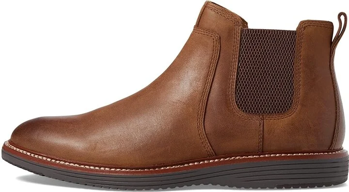 Johnston & Murphy Upton Chelsea Men's Shoes Brown Oiled Full Grain : 9.5 M (D), Leather - Image 5