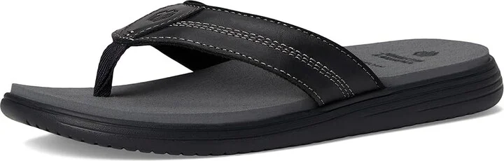 Johnston & Murphy Upton Flip Flop Men's Sandals Black Full Grain : 12 M (D), Leather - Image 5