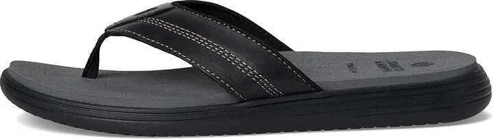 Johnston & Murphy Upton Flip Flop Men's Sandals Black Full Grain : 12 M (D), Leather - Image 6