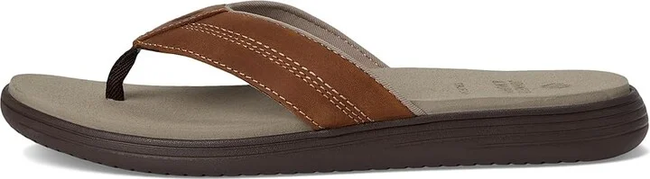 Johnston & Murphy Upton Flip Flop Men's Sandals Brown Oiled Full Grain : 9 M (D), Leather - Image 6
