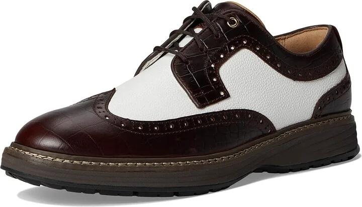 Johnston & Murphy Upton Gl3 Luxe Hybrid Men's Shoes Dark Brown Croc Print/White Full Grain : 8.5 M (D), Leather - Image 5