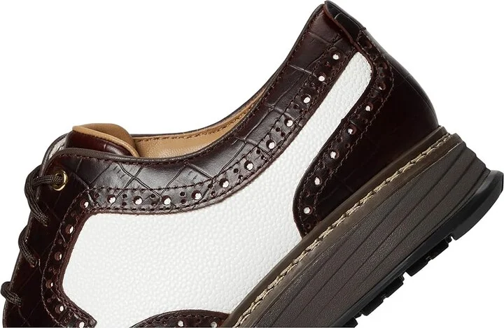 Johnston & Murphy Upton Gl3 Luxe Hybrid Men's Shoes Dark Brown Croc Print/White Full Grain : 8.5 M (D), Leather - Image 7