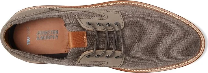 Johnston & Murphy Upton Knit Plain Toe Men's Shoes Gray Knit : 8 M (D), Leather - Image 2