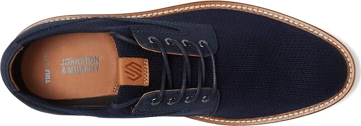 Johnston & Murphy Upton Knit Plain Toe Men's Shoes Navy Knit : 8 M (D), Leather - Image 2