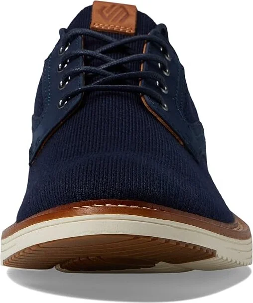 Johnston & Murphy Upton Knit Plain Toe Men's Shoes Navy Knit : 8 M (D), Leather - Image 5
