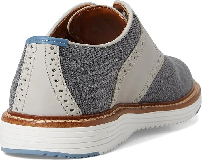 Johnston & Murphy Upton Knit Saddle Men's Slip on Shoes Gray Knit/Full Grain : 10 M (D), Leather - Image 4