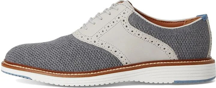 Johnston & Murphy Upton Knit Saddle Men's Slip on Shoes Gray Knit/Full Grain : 10 M (D), Leather - Image 6