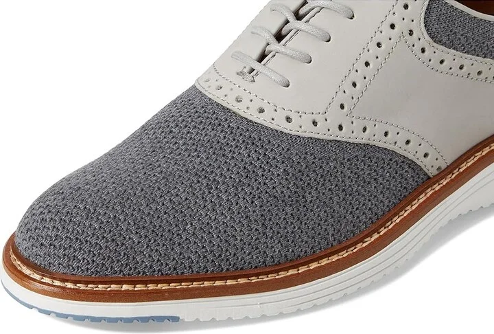 Johnston & Murphy Upton Knit Saddle Men's Slip on Shoes Gray Knit/Full Grain : 10 M (D), Leather - Image 7