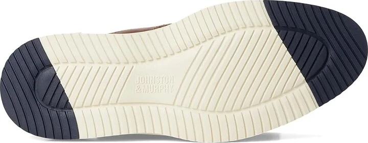 Johnston & Murphy Upton Knit Saddle Men's Slip on Shoes Navy Knit/Tan Full Grain : 9 M (D), Leather - Image 3