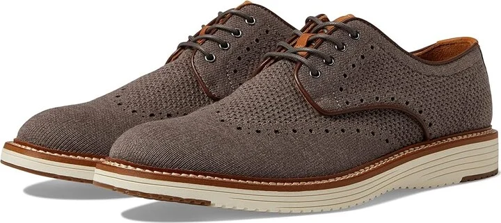 Johnston & Murphy Upton Knit Wing Tip Men's Shoes Gray Knit : 8 M (D)