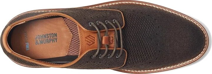 Johnston & Murphy Upton Knit Wingtip Men's Shoes Brown Heathered Knit : 12 M (D), Synthetic - Image 2