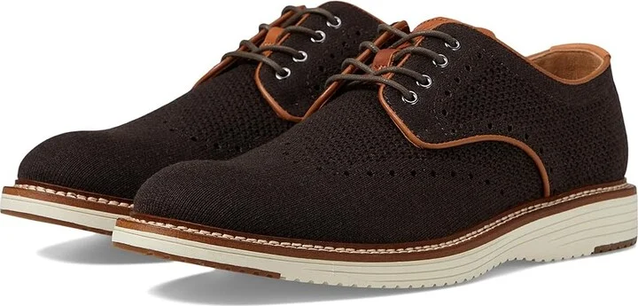 Johnston & Murphy Upton Knit Wingtip Men's Shoes Brown Heathered Knit : 12 M (D), Synthetic