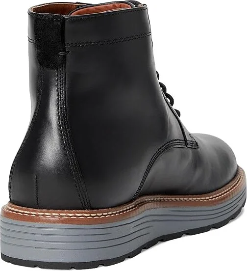 Johnston & Murphy Upton Lug Plain Toe Boots Men's Boots Black Waterproof Full Grain : 9.5 M (D), Leather - Image 4