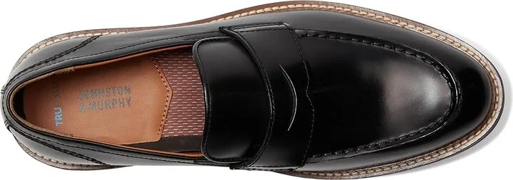 Johnston & Murphy Upton Penny Men's Shoes Black Full Grain : 13 M (D), Leather - Image 2
