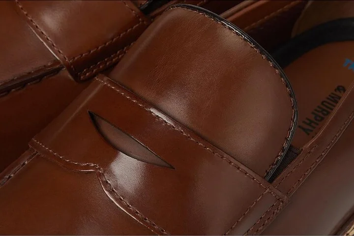 Johnston & Murphy Upton Penny Men's Shoes Tan Full Grain 1 : 11.5 M (D), Leather - Image 7