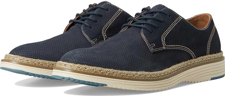 Johnston & Murphy Upton Perfed Plain Toe Men's Lace-up Boots Navy : 11.5 M (D), Leather