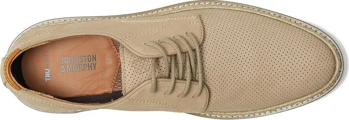 Johnston & Murphy Upton Perfed Plain Toe Men's Lace-up Boots Taupe : 9.5 M (D), Leather - Image 2