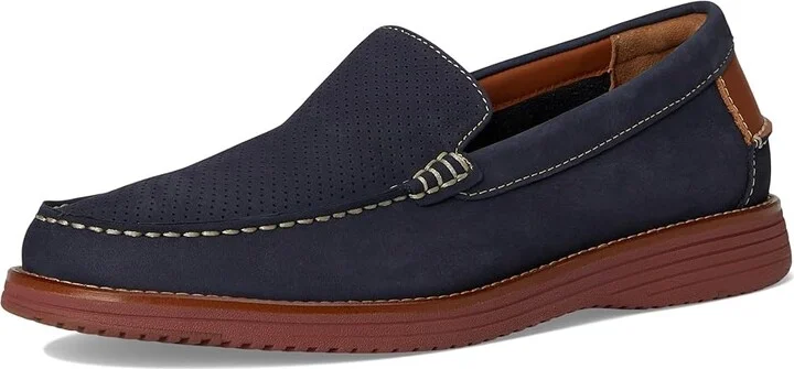 Johnston & Murphy Upton Perfed Venetian Men's Lace-up Boots Navy Nubuck : 10.5 M (D), Leather/Mesh/Nubuck - Image 5