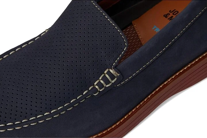 Johnston & Murphy Upton Perfed Venetian Men's Lace-up Boots Navy Nubuck : 10.5 M (D), Leather/Mesh/Nubuck - Image 7
