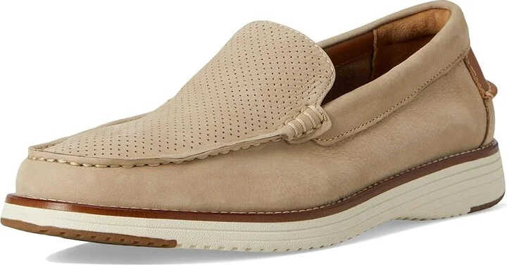Johnston & Murphy Upton Perfed Venetian Men's Lace-up Boots Taupe Nubuck : 9 M (D), Leather/Mesh/Nubuck - Image 5
