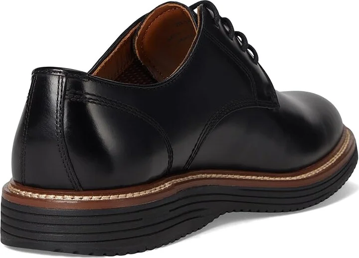 Johnston & Murphy Upton Plain Toe Men's Shoes Black Full Grain 1 : 14 W (EE), Leather - Image 4
