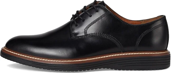 Johnston & Murphy Upton Plain Toe Men's Shoes Black Full Grain 1 : 14 W (EE), Leather - Image 6