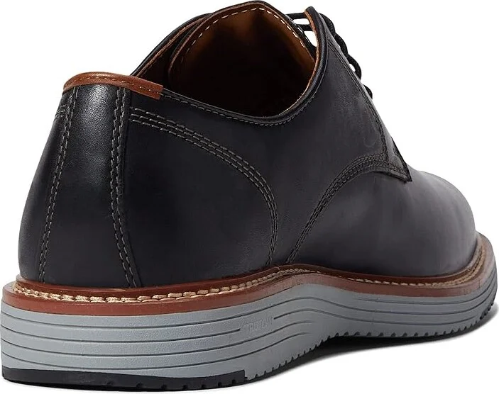 Johnston & Murphy Upton Plain Toe Men's Shoes Black Full Grain : 8 M (D), Suede/Leather - Image 4